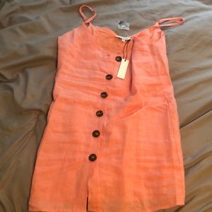 new with tags, boutique linen dress, no stretch